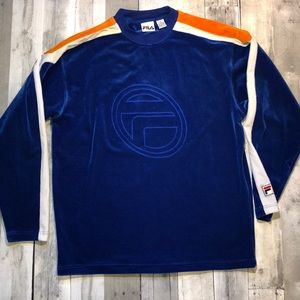 Vintage Fila velvet Long Sleeve Shirt/pullover